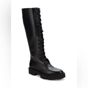 Aquatalia Helmina lace up knee high combat boots